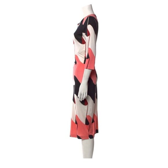 Diane von Furstenberg Saihana Geometric Mod Go Go Print Silk Midi Dress 8 - Picture 2 of 4